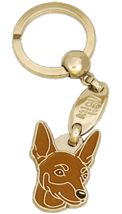 MINIATURE PINSCHER BROWN <br> (keyring, engraving included)